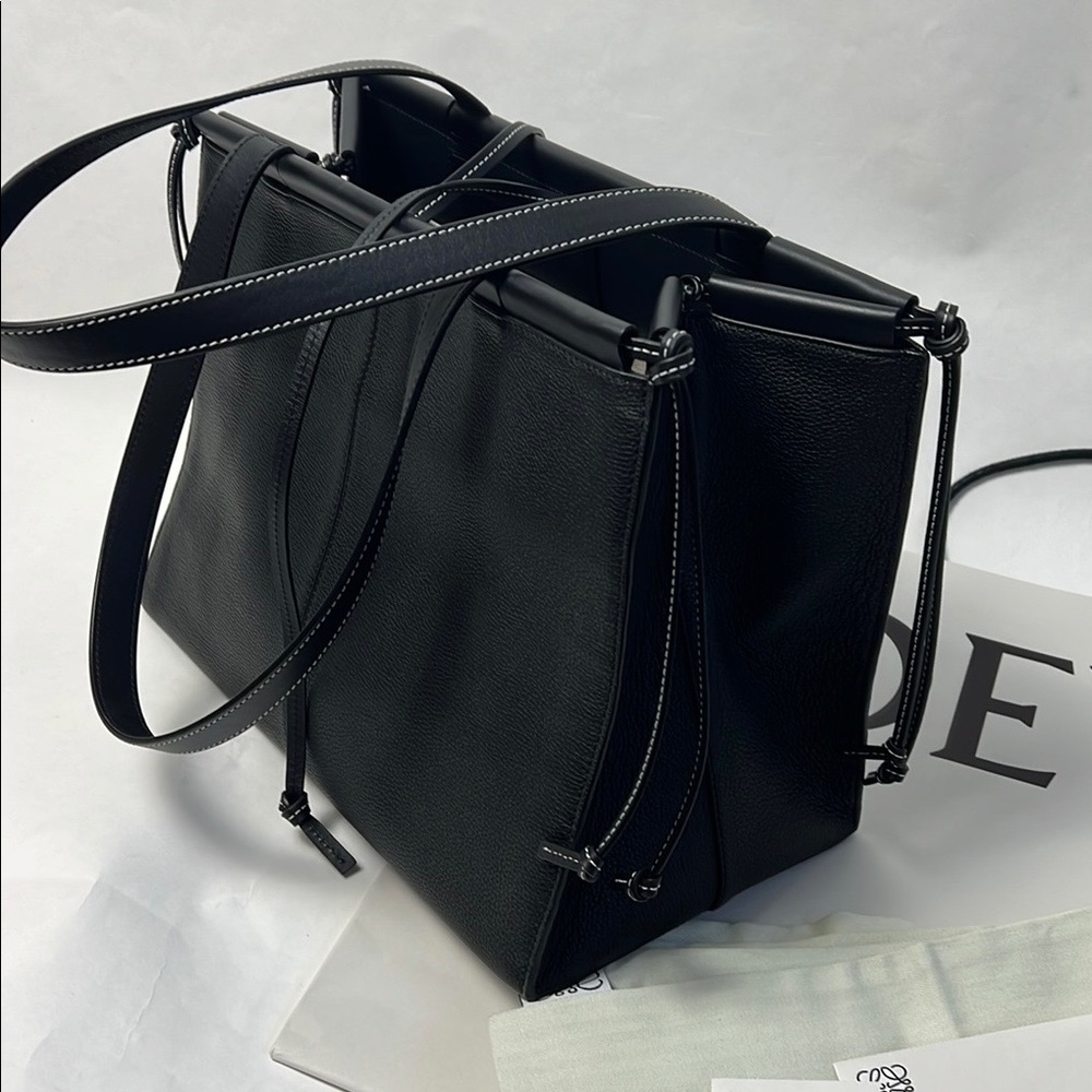 LOEWE Cushion Medium Tote Black brand new